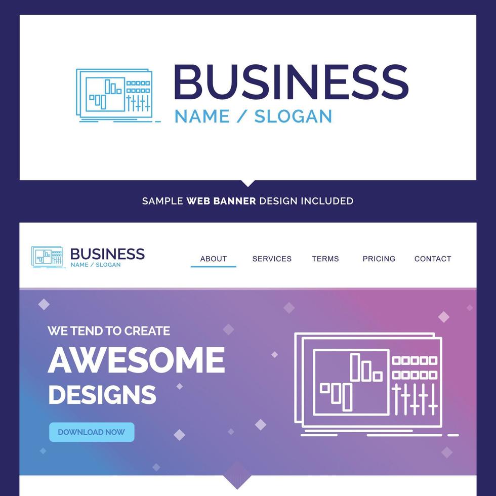Beautiful Business Concept Brand Name control. vector