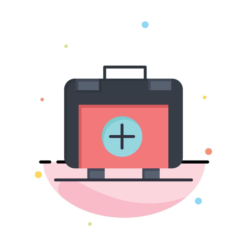 Handbag Bag Health bag Medical Abstract Flat Color Icon Template vector