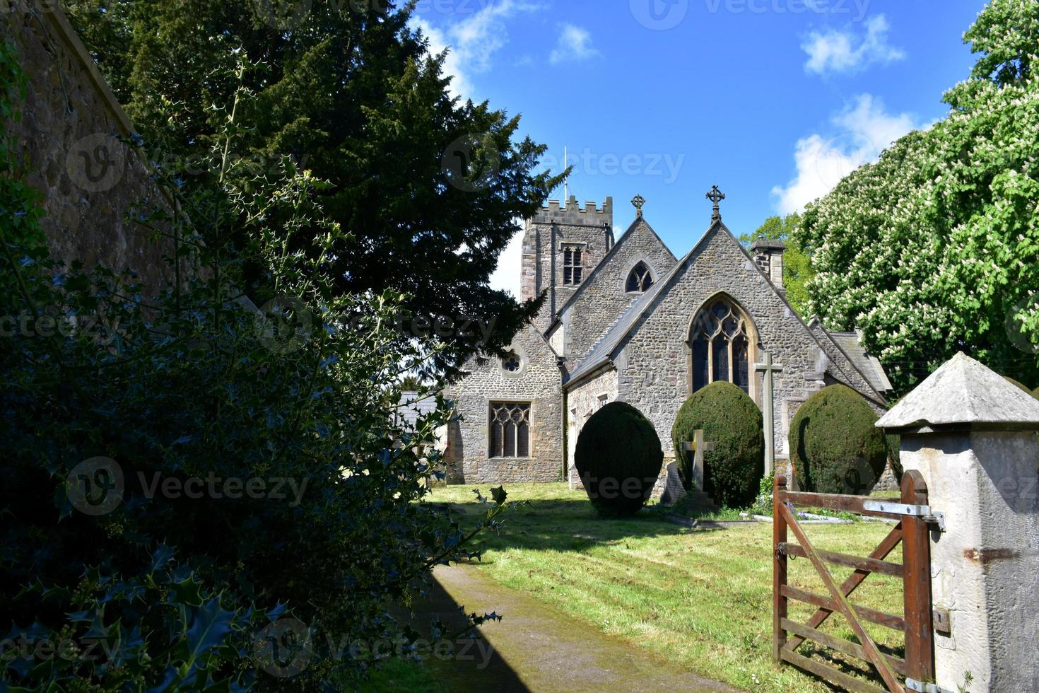 Fantastic Architecture of a Stone Church in England photo