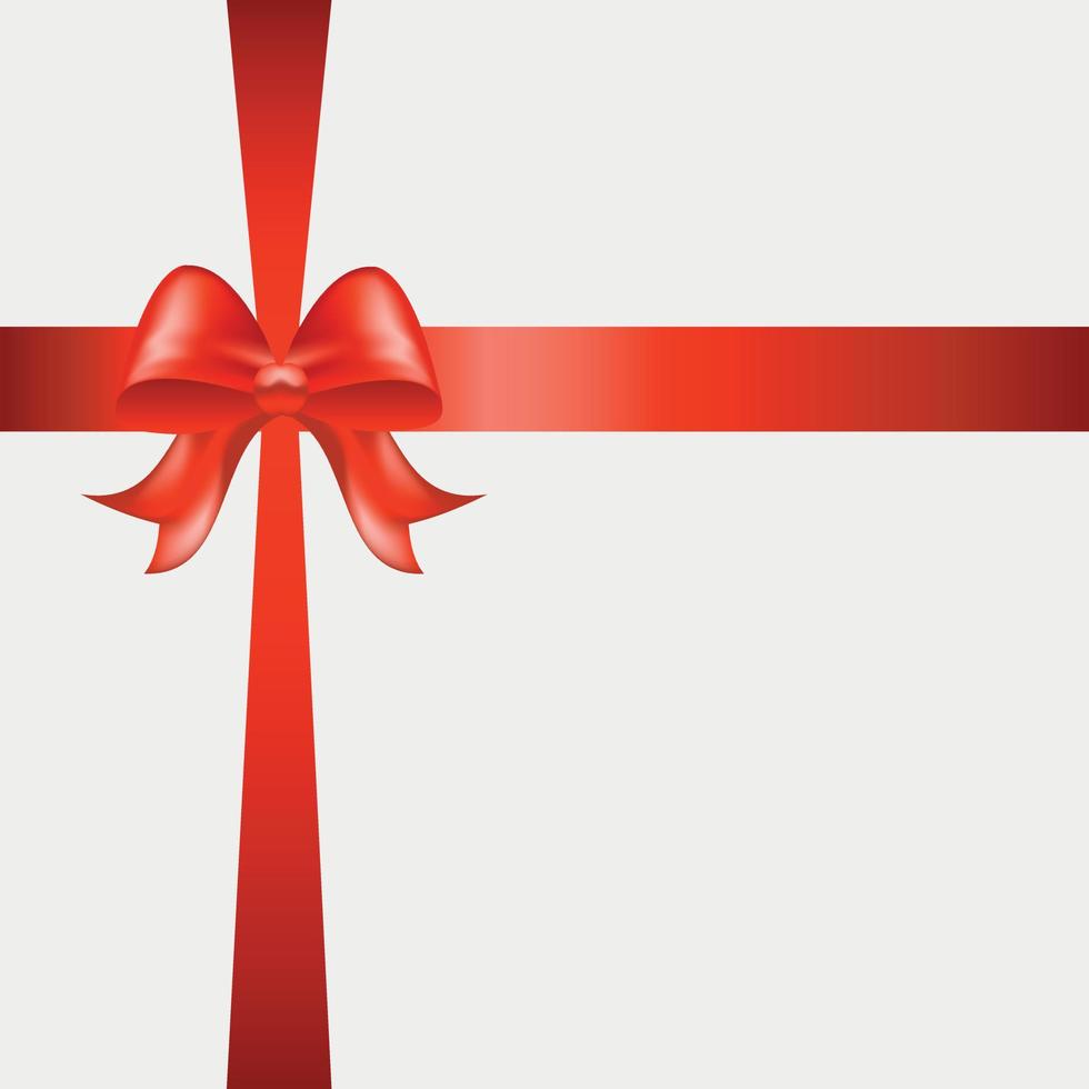 lazo rojo realista con cintas. regalo. decoración. cumpleaños. Navidad. vector