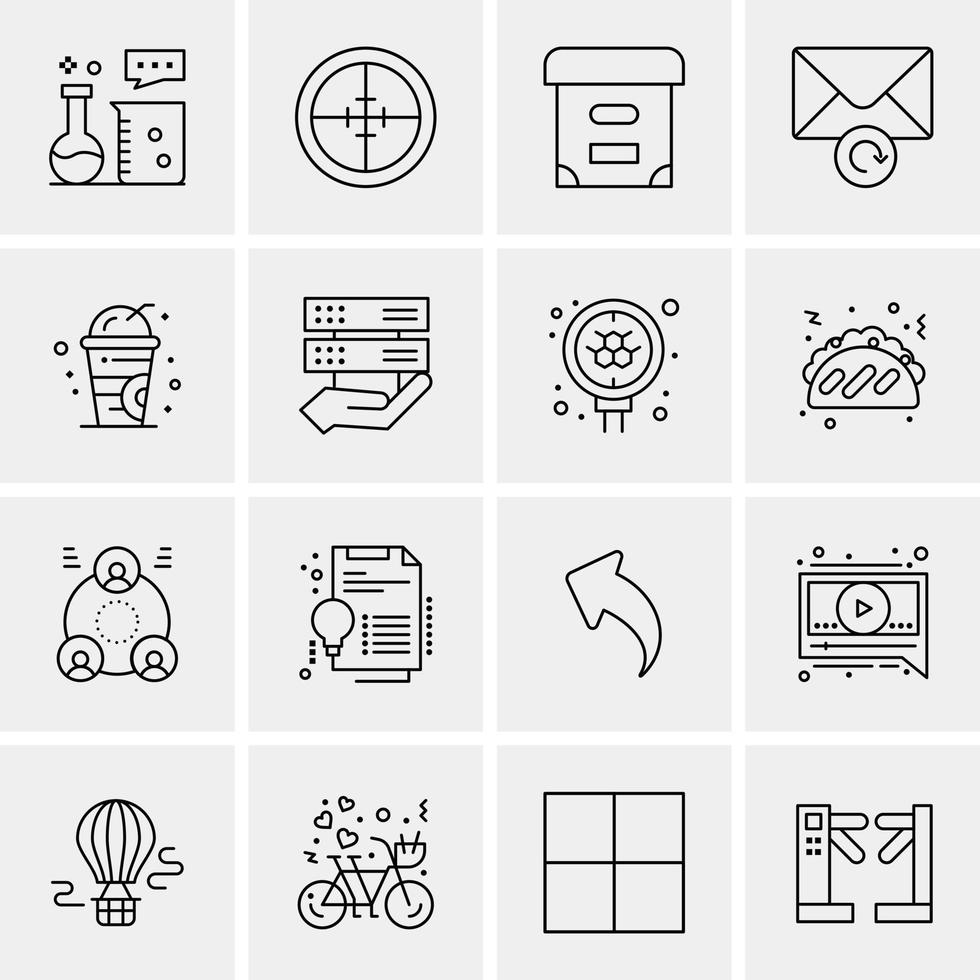 16 Universal Business Icons Vector Creative Icon Illustration to use in web and Mobile Related proje