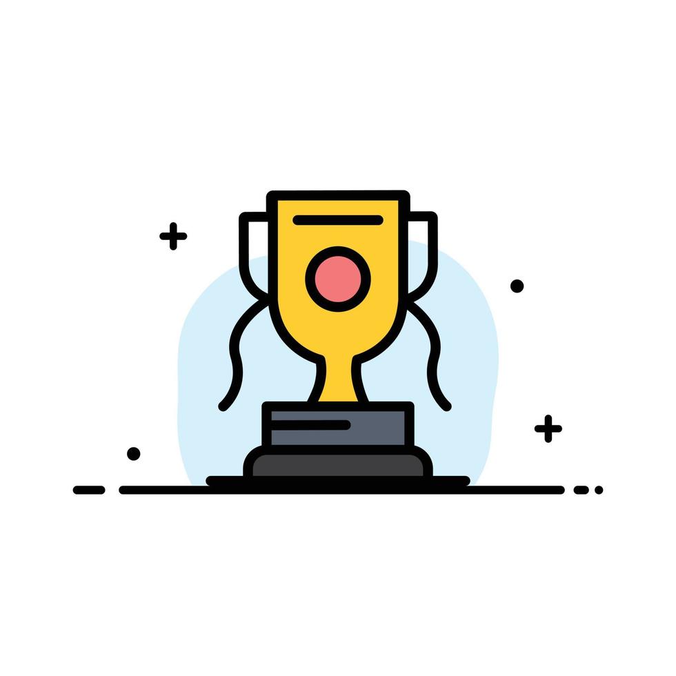 Achievement Award Sport Game  Business Flat Line Filled Icon Vector Banner Template