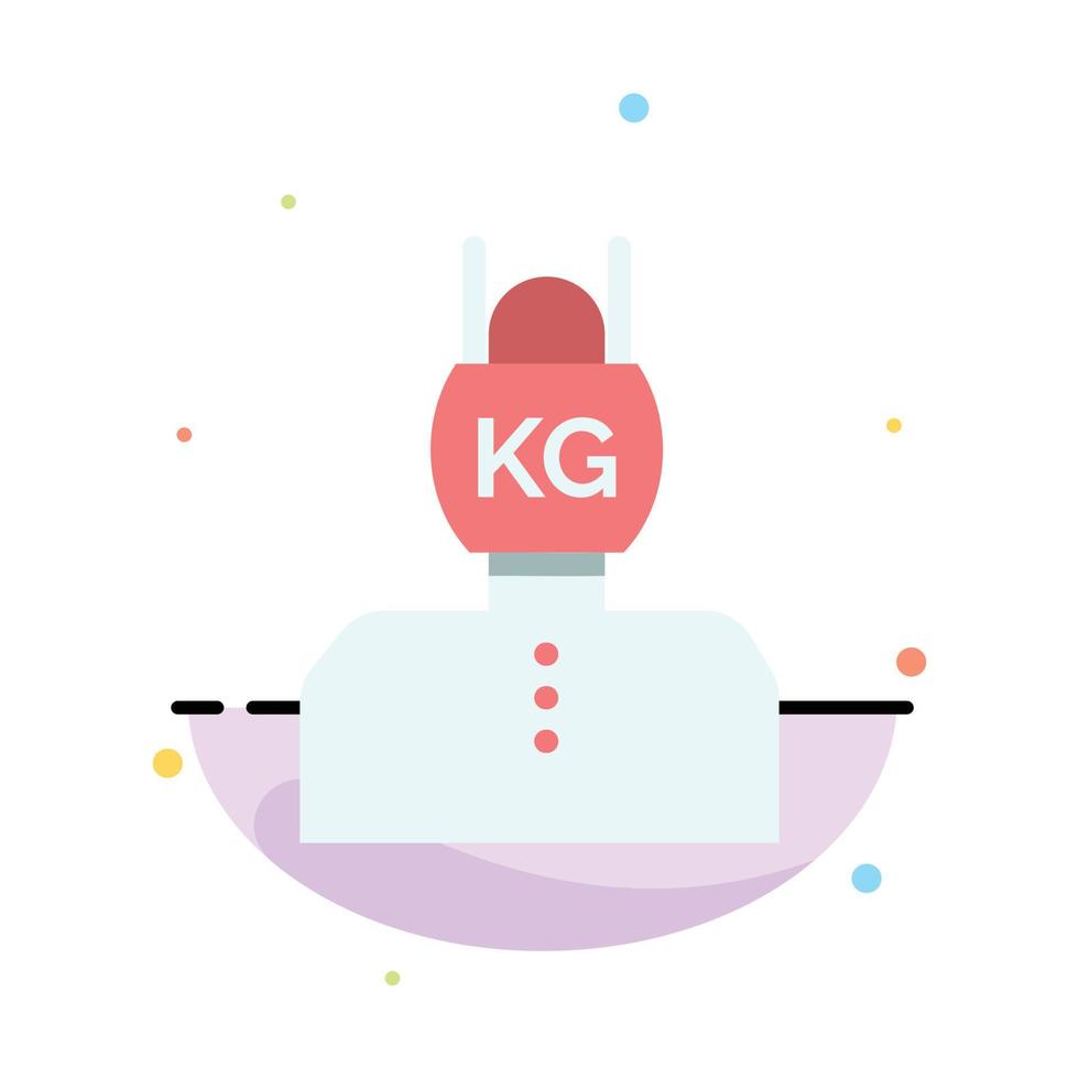 Head Life Problem Stress Weight Abstract Flat Color Icon Template vector