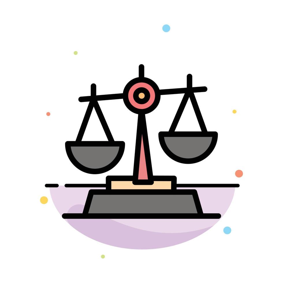 Gdpr Justice Law Balance Abstract Flat Color Icon Template vector