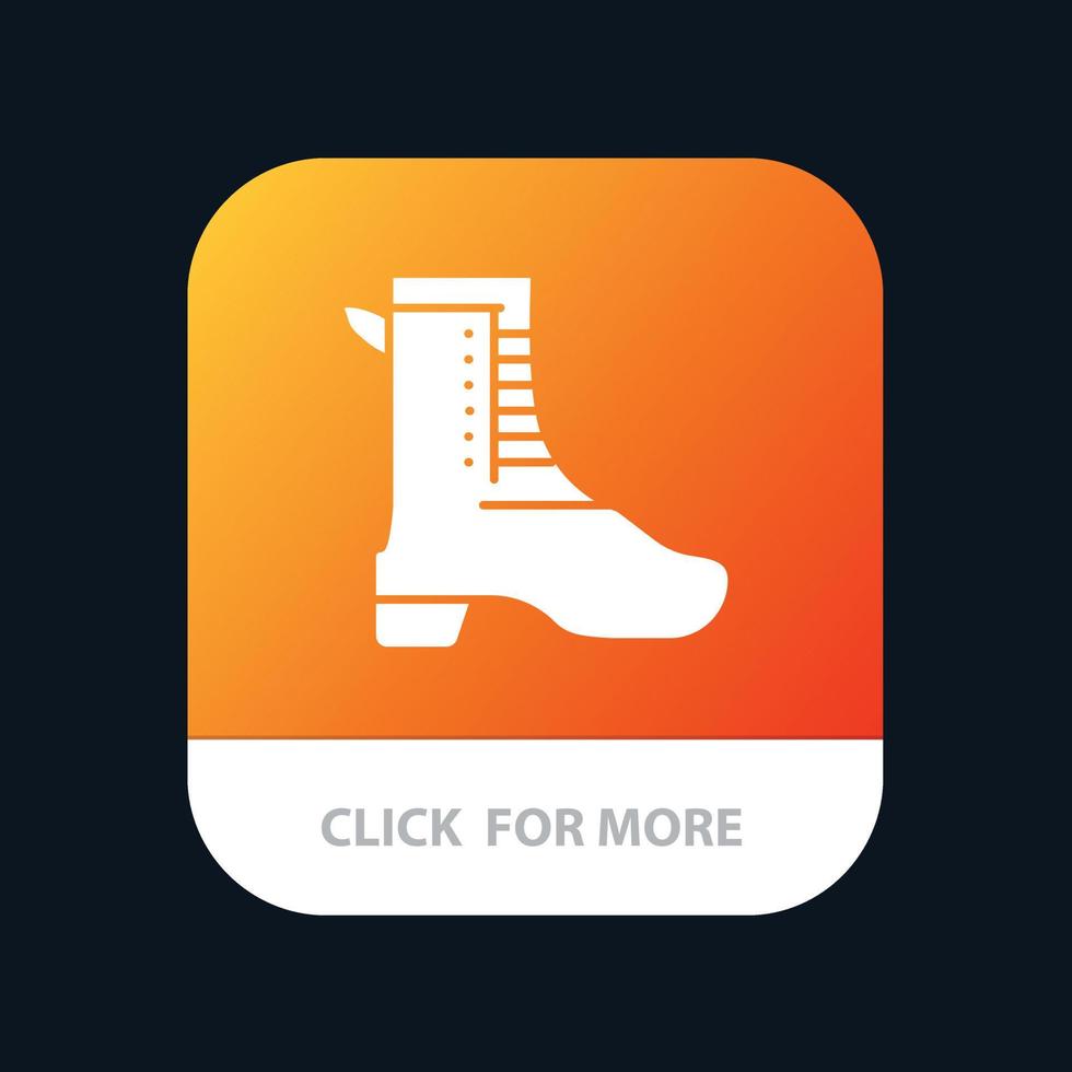 Activity Running Shoe Spring Mobile App Button Android and IOS Glyph Version vector