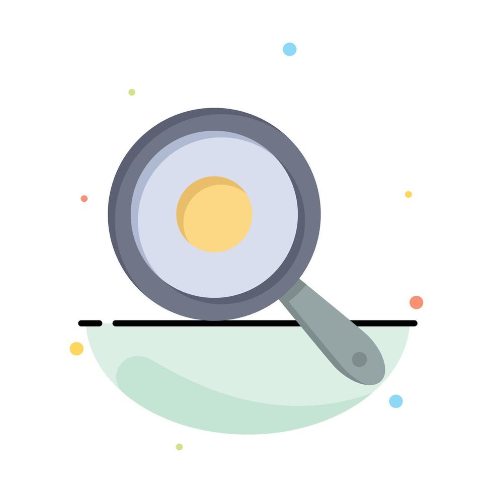Pan Frying Kitchen Griddle Abstract Flat Color Icon Template vector