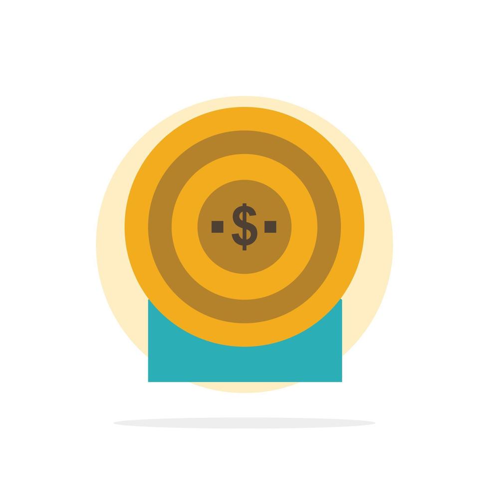 Target Money Achievement Target Abstract Circle Background Flat color Icon vector