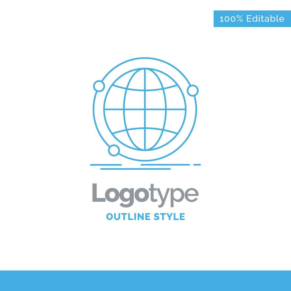 Blue Logo design for Data. vector