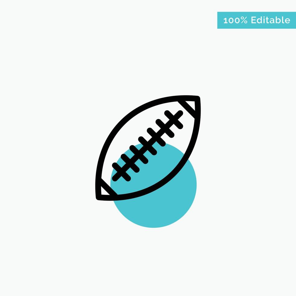 afl australia fútbol rugby pelota de rugby deporte sydney turquesa resaltar círculo punto vector icono