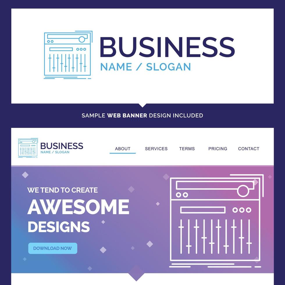 Beautiful Business Concept Brand Name Control. vector