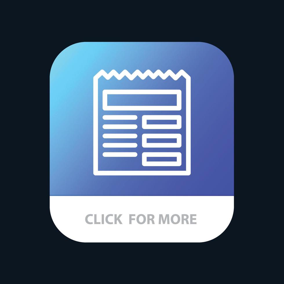 Document Text Basic Ui Mobile App Button Android and IOS Line Version vector