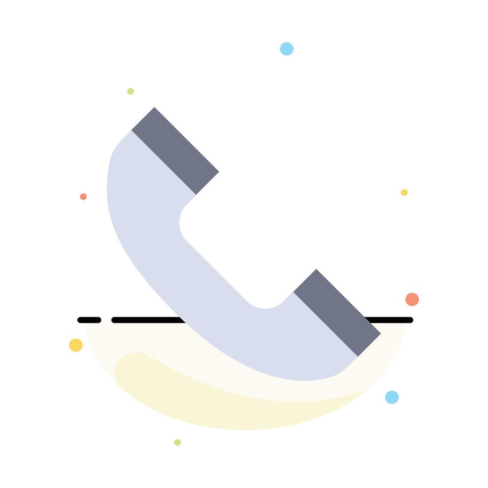 Call Phone Telephone Abstract Flat Color Icon Template vector