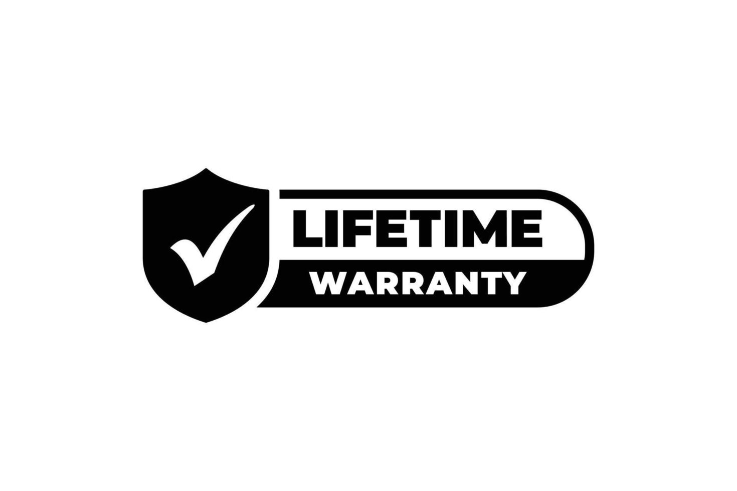 Life time warranty stamp label vector