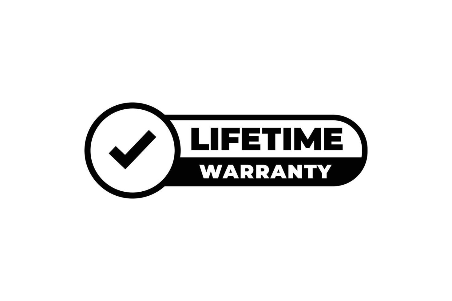 Life time warranty stamp label vector