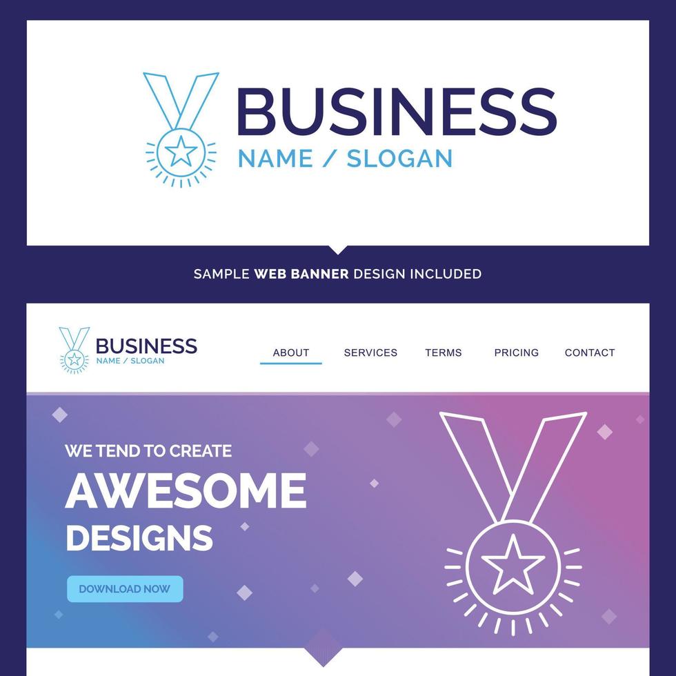 Beautiful Business Concept Brand Name Award vector