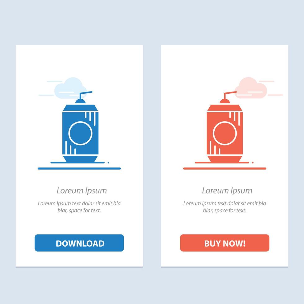 Bottle Cola Drink Usa  Blue and Red Download and Buy Now web Widget Card Template vector