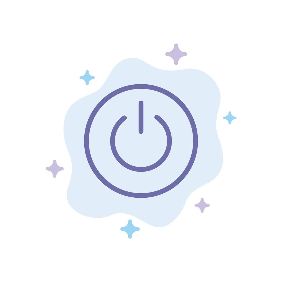 Interface On Power Ui User Blue Icon on Abstract Cloud Background vector