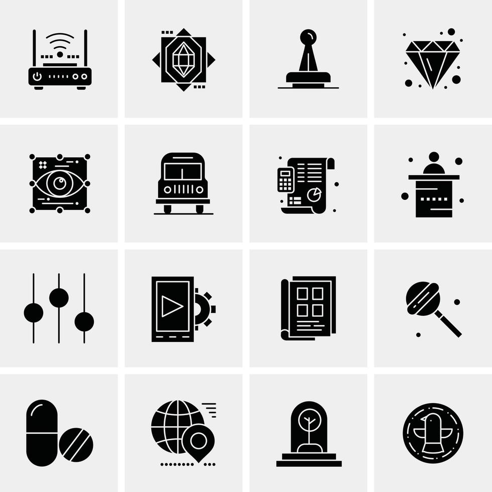 16 Universal Business Icons Vector Creative Icon Illustration to use in web and Mobile Related proje