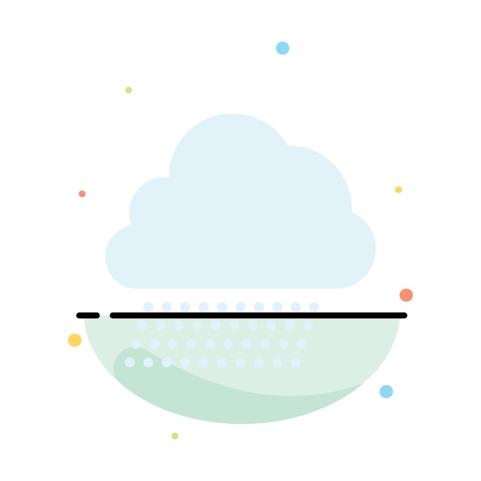 Sky Rain Cloud Nature Spring Abstract Flat Color Icon Template vector