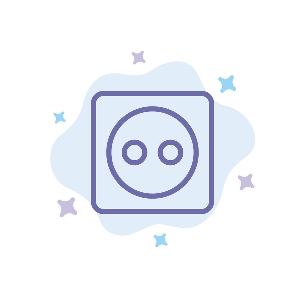 Plug Board Eco Energy Power Blue Icon on Abstract Cloud Background vector