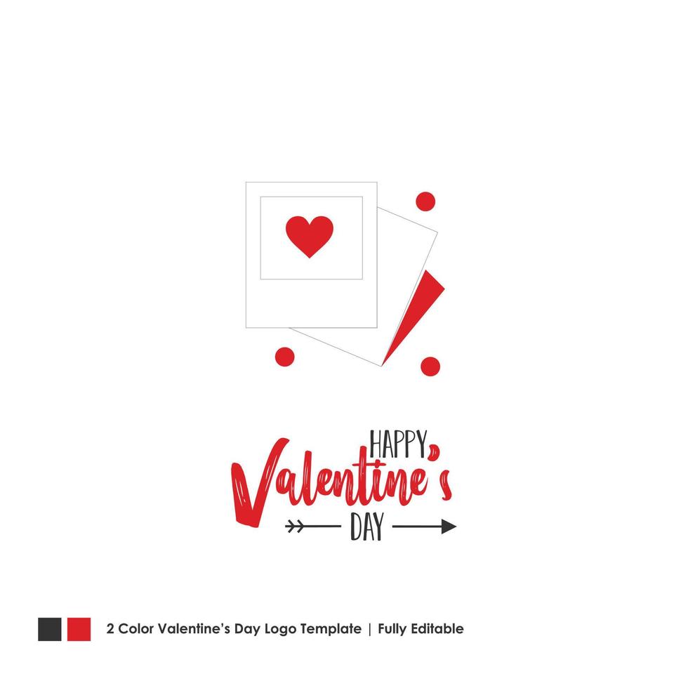 Happy Valentines Day Card Vector Lettering Background