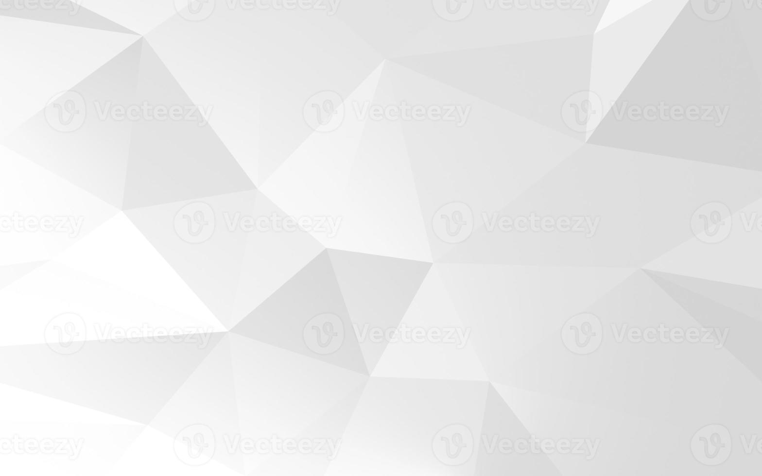 Abstract geometric white and gray color background, polygon, low poly pattern. 3D render illustration. photo