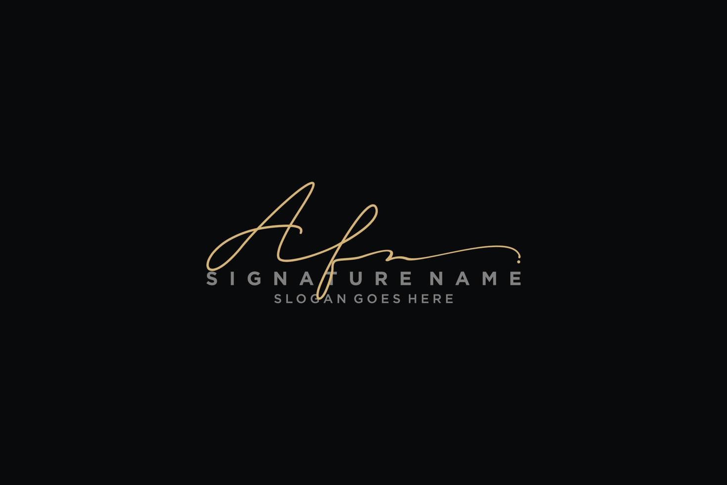 Initial AF Letter Signature Logo Template elegant design logo Sign Symbol template vector icon