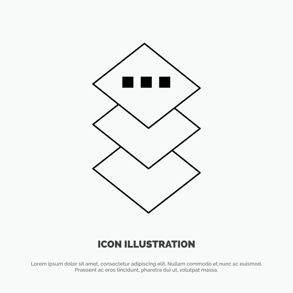 Design Plane Square Line Icon Vector