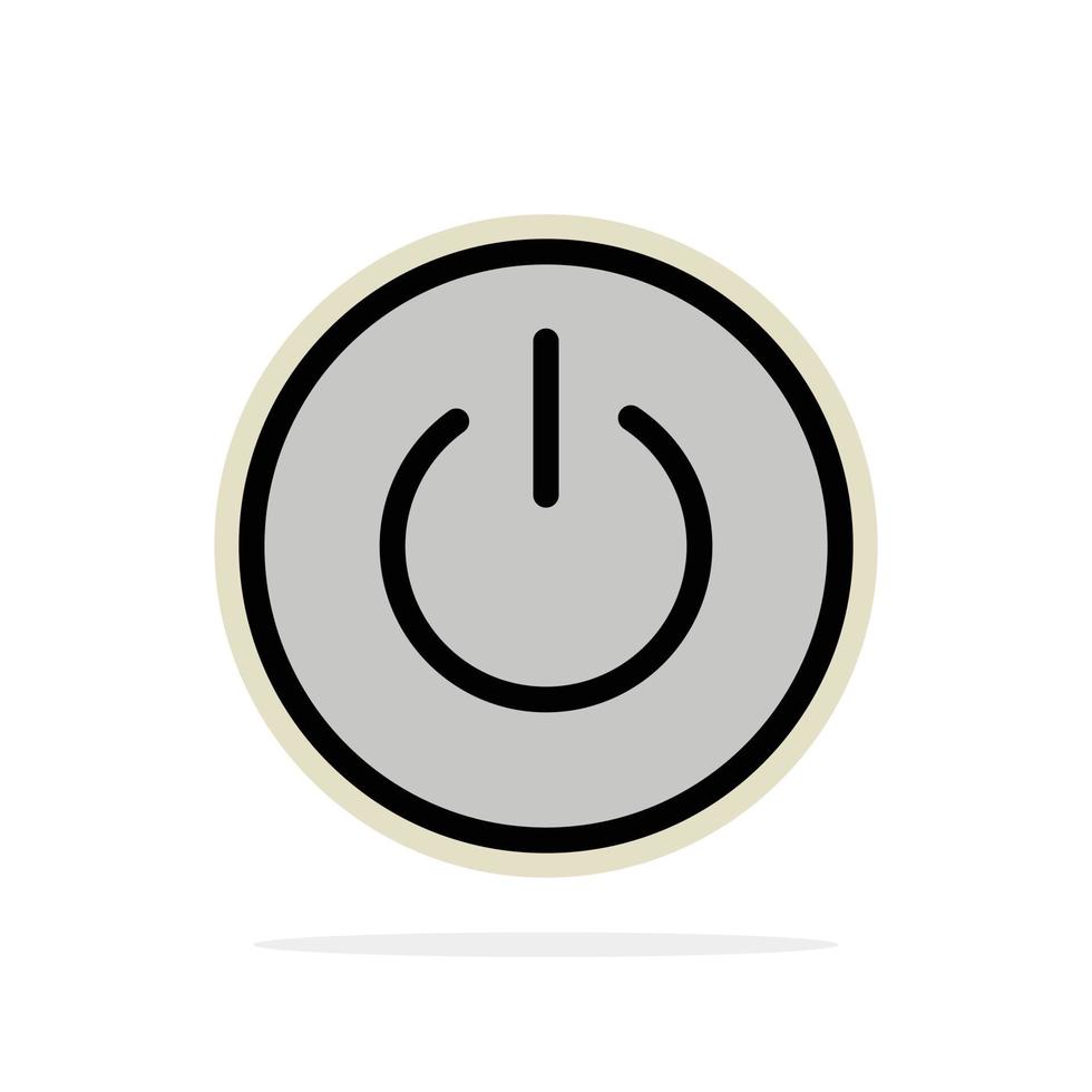 Interface On Power Ui User Abstract Circle Background Flat color Icon vector