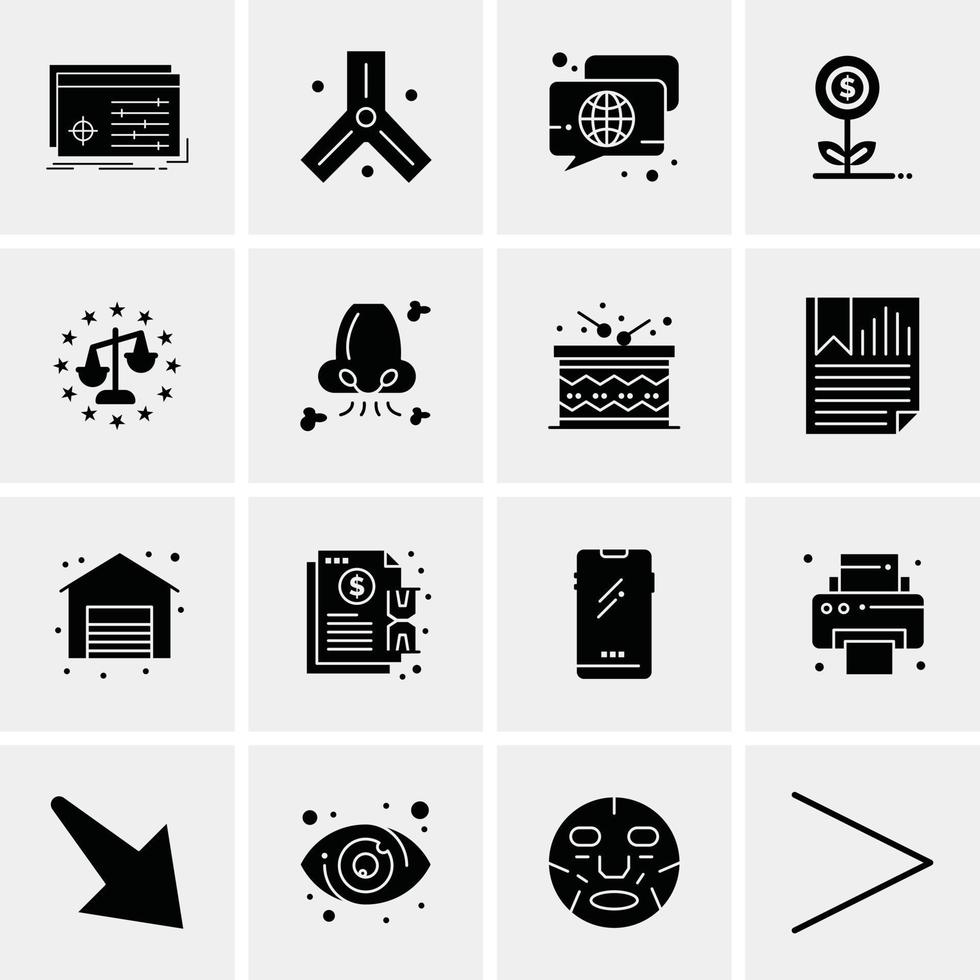 16 Universal Business Icons Vector Creative Icon Illustration to use in web and Mobile Related proje