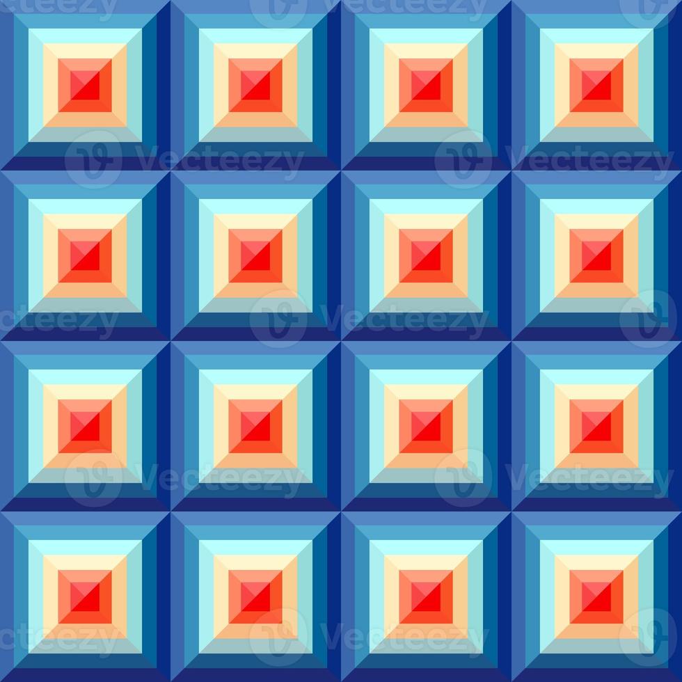 Vintage aestethic pattern with squares in the style of the 70s and 60 photo