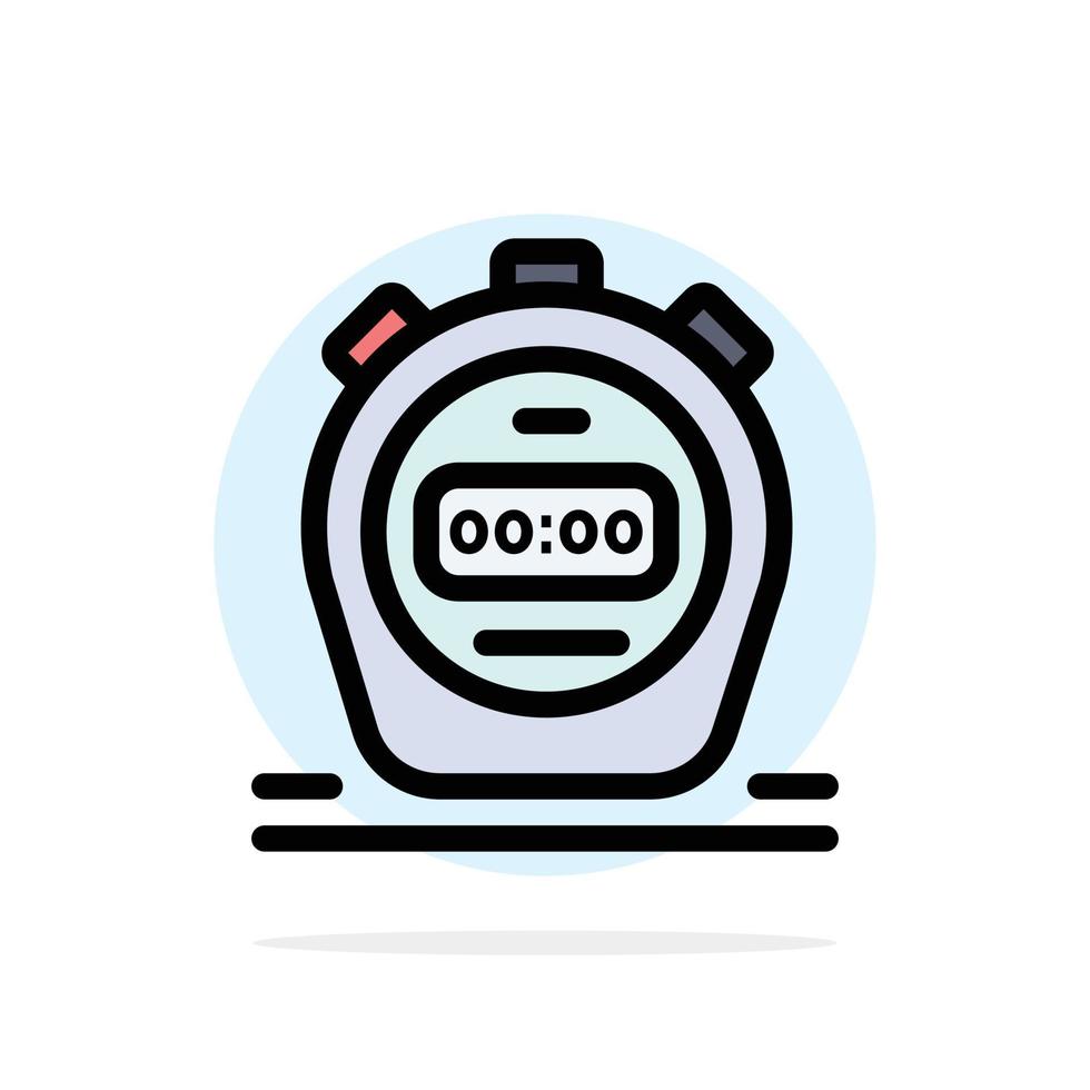 temporizador cronómetro reloj círculo abstracto fondo color plano icono vector