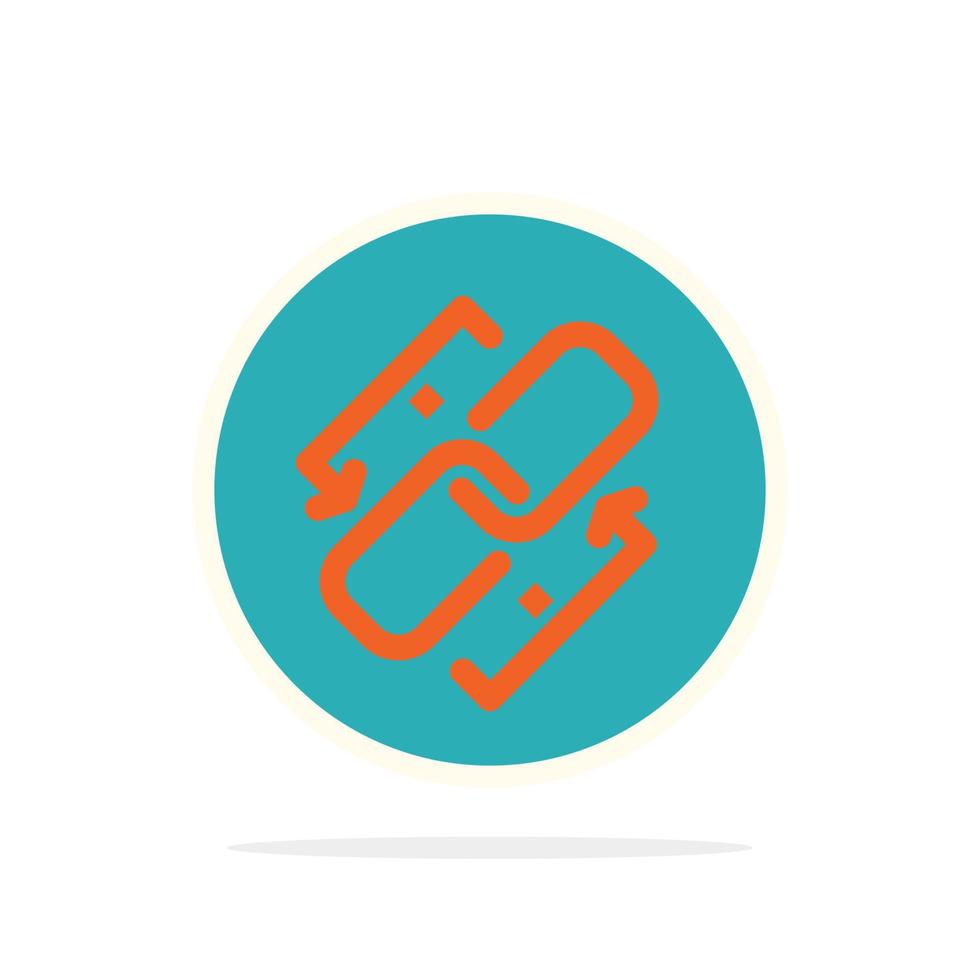 Link Chain Url Connection Link Abstract Circle Background Flat color Icon vector