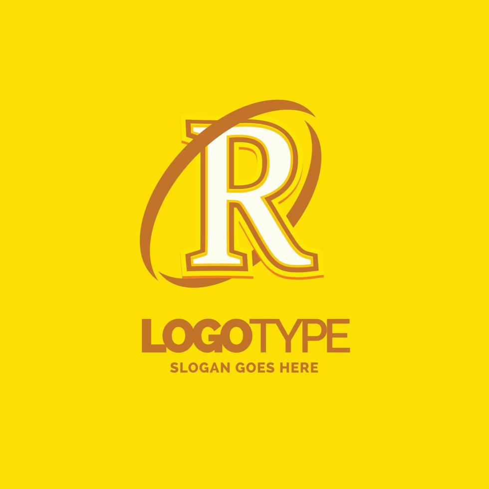 R Logo Template vector