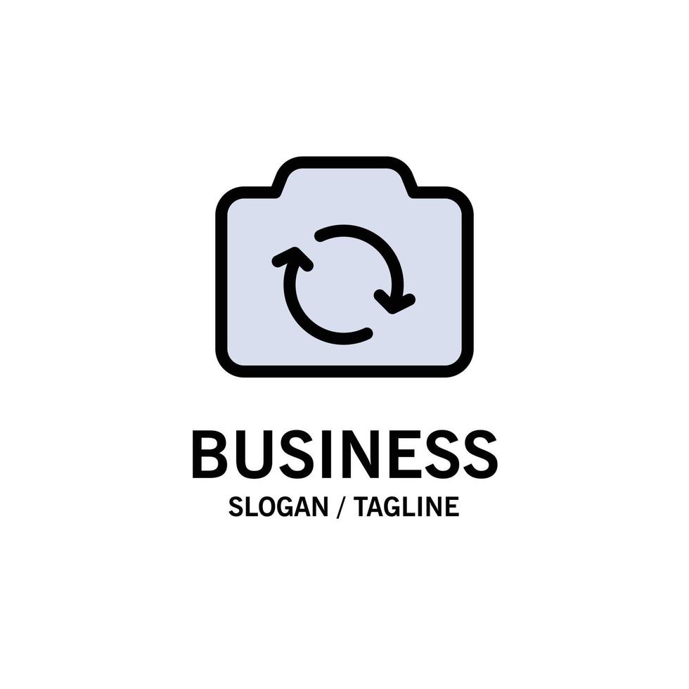 Camera Refresh Basic Ui Business Logo Template Flat Color vector
