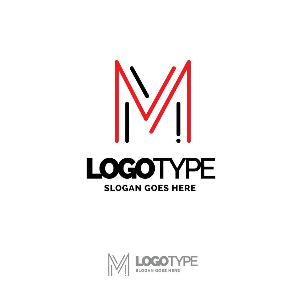 M Logo. Digital Logo template. vector