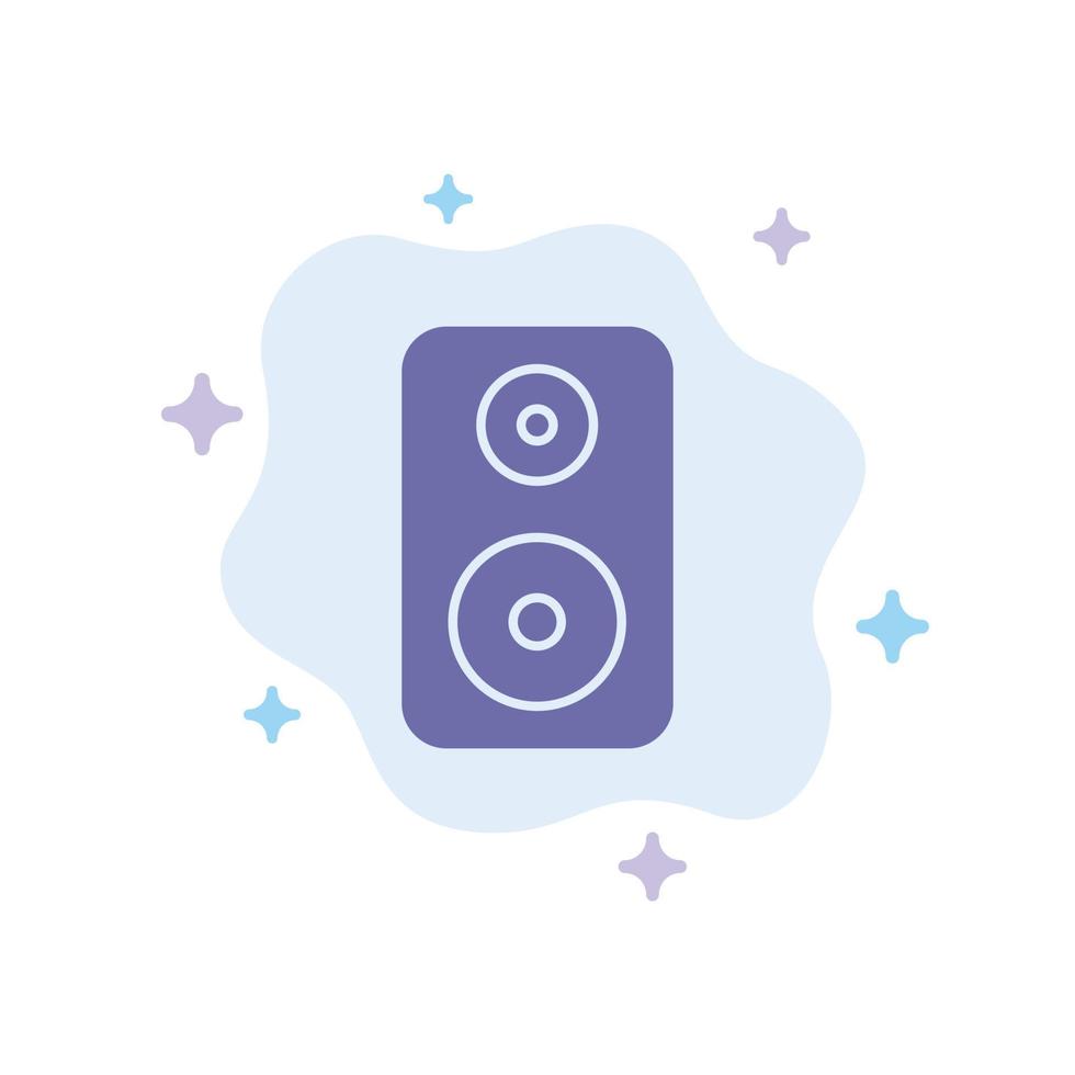 Speaker Woofer Laud Blue Icon on Abstract Cloud Background vector