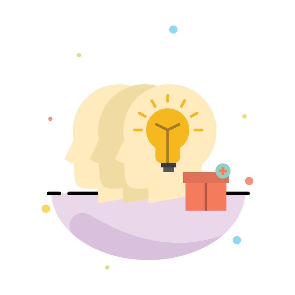 Idea Share Transfer Staff Abstract Flat Color Icon Template vector