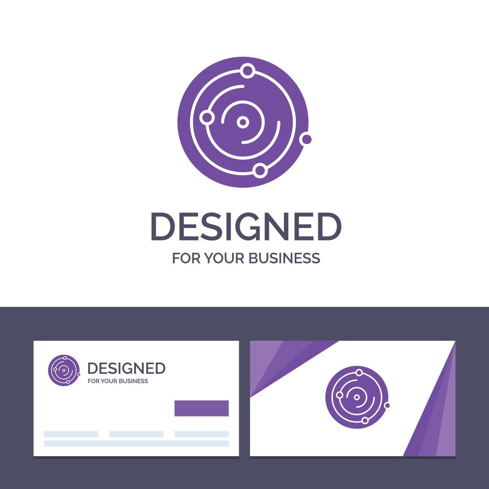 Creative Business Card and Logo template Space Universe Medical Health Vector Illustration