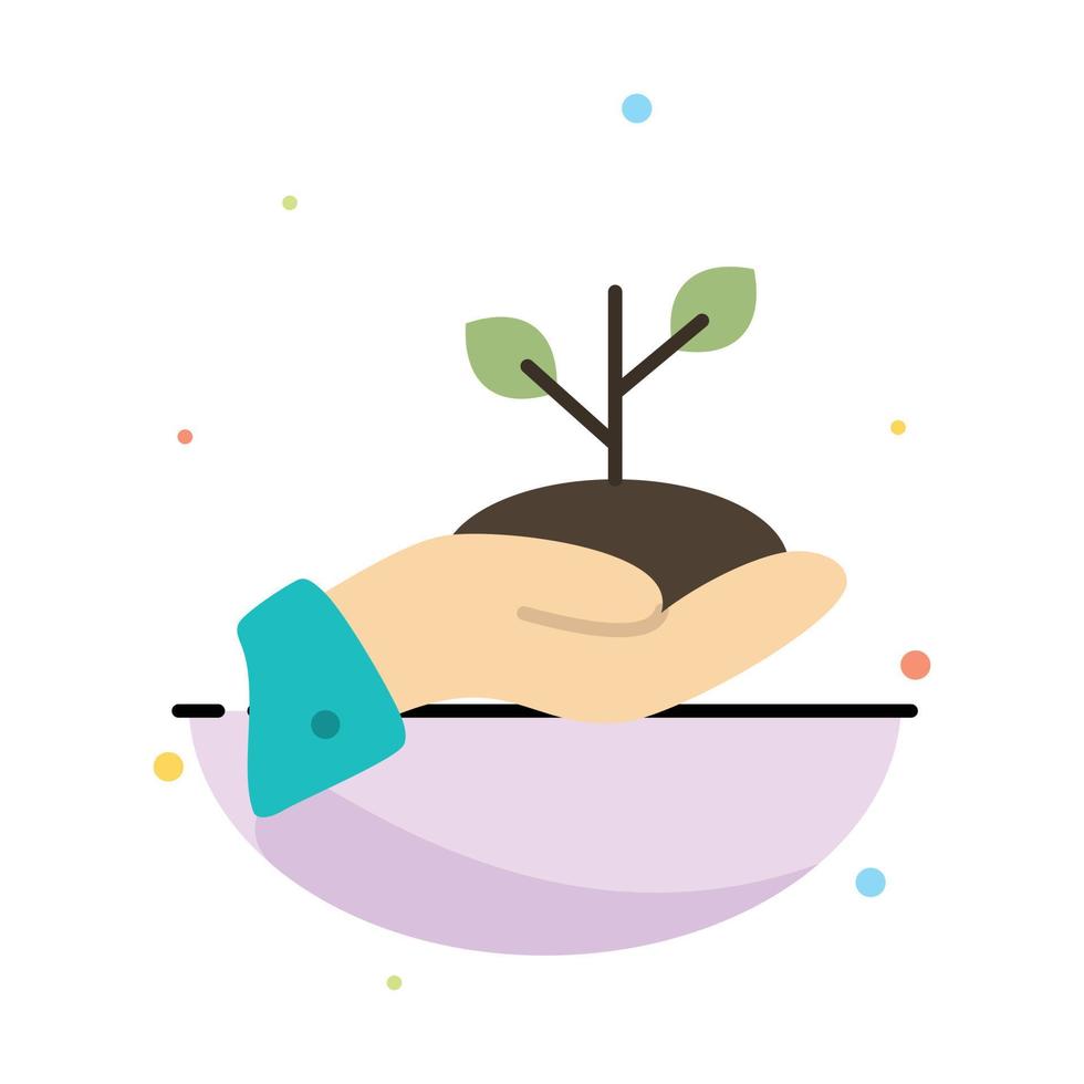 Growth Charity Donation Finance Loan Money Payment Abstract Flat Color Icon Template vector