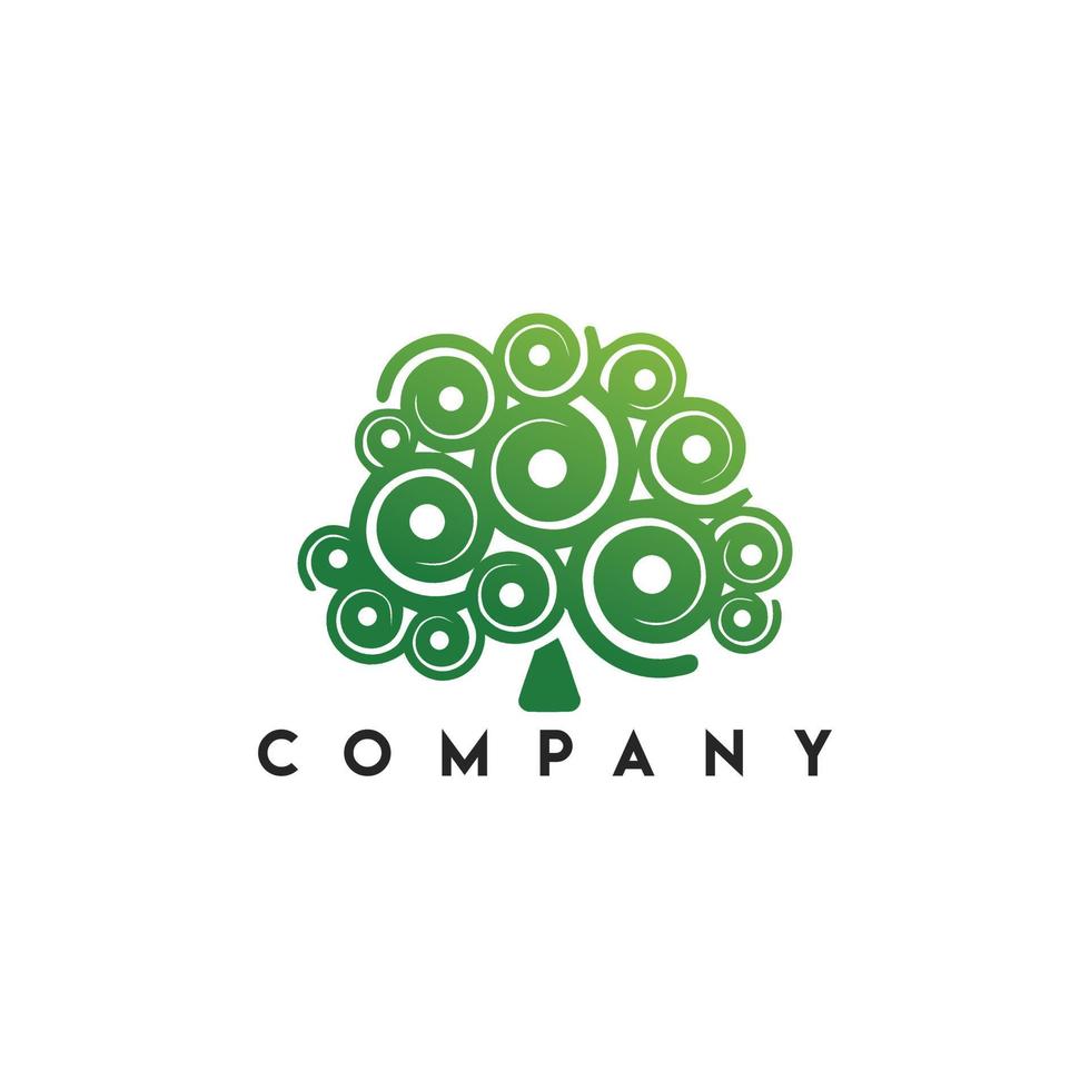 Wish Tree Logo, tree with female face, and miniature lady with dandelion flower vector