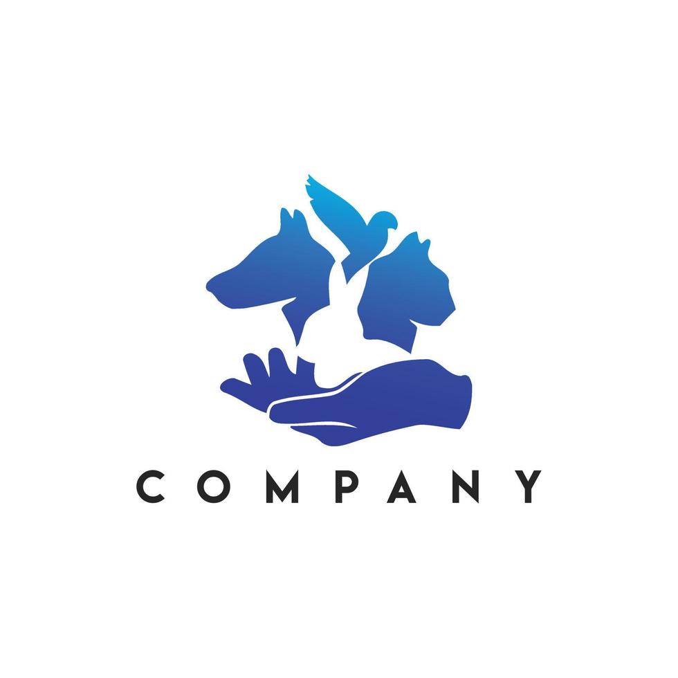 logotipo de anicare, caballo, perro, gato logotipo de animal vector