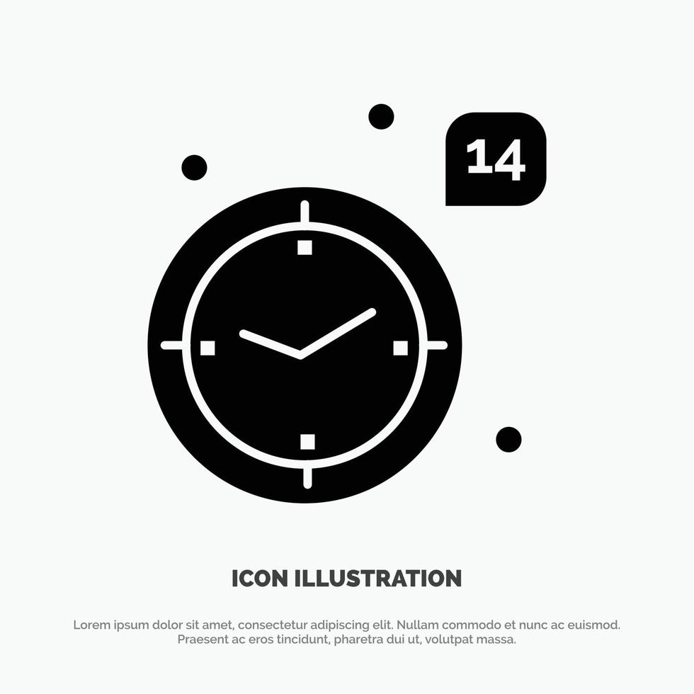 Time Love Wedding Heart solid Glyph Icon vector