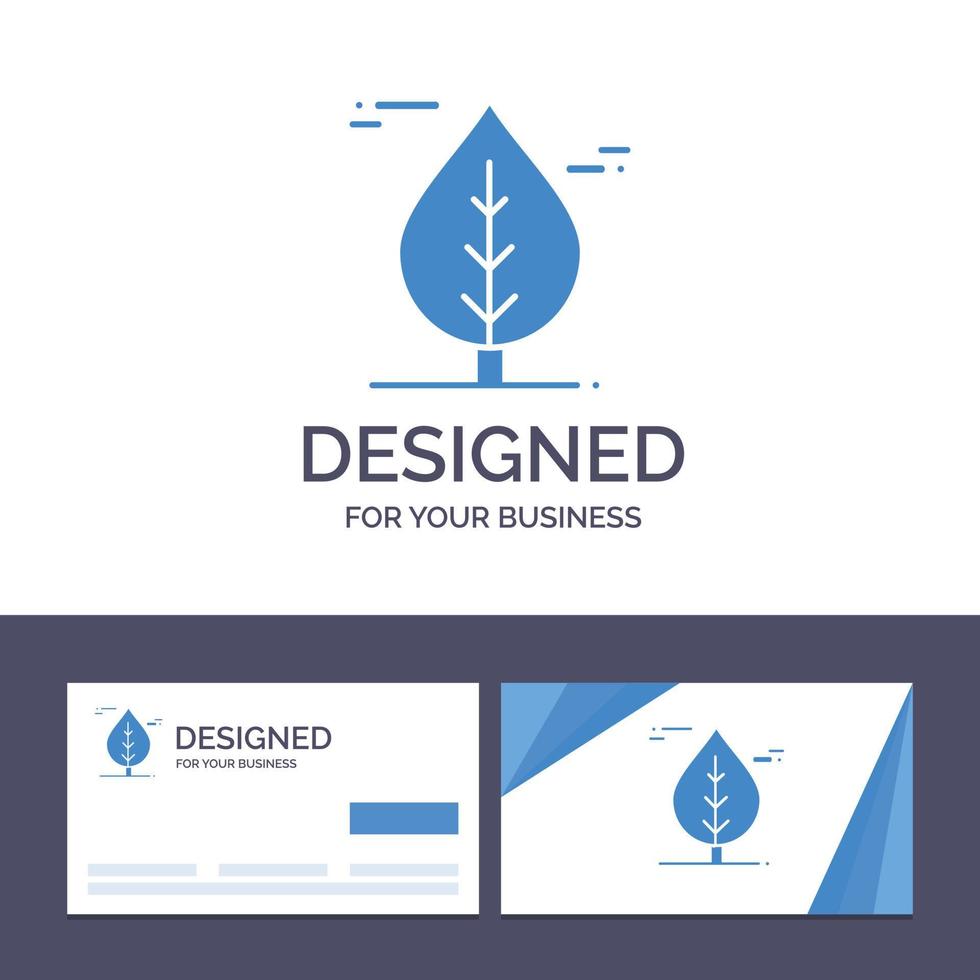 Creative Business Card and Logo template Leaf Canada Plant Vector Illustration