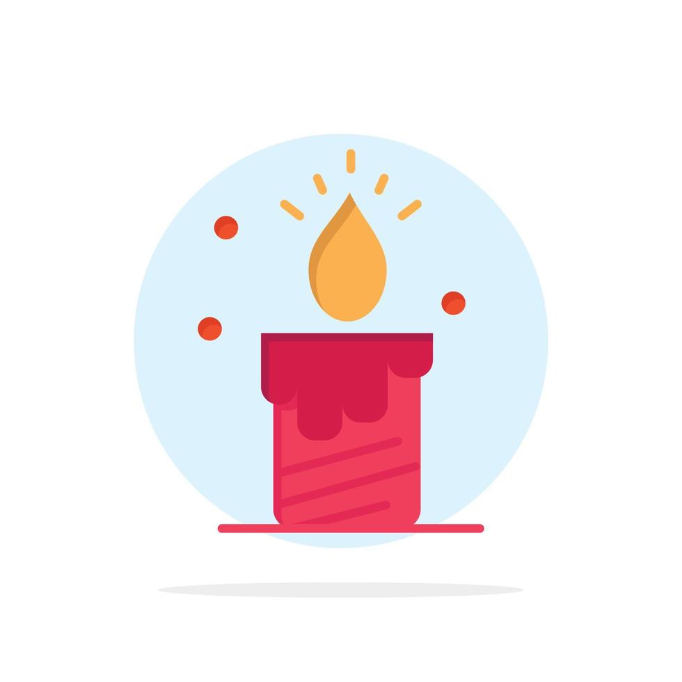Candle Light Wedding Love Abstract Circle Background Flat color Icon vector