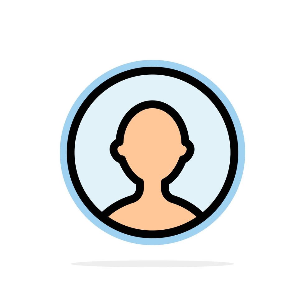 Avatar User Profile Abstract Circle Background Flat color Icon vector