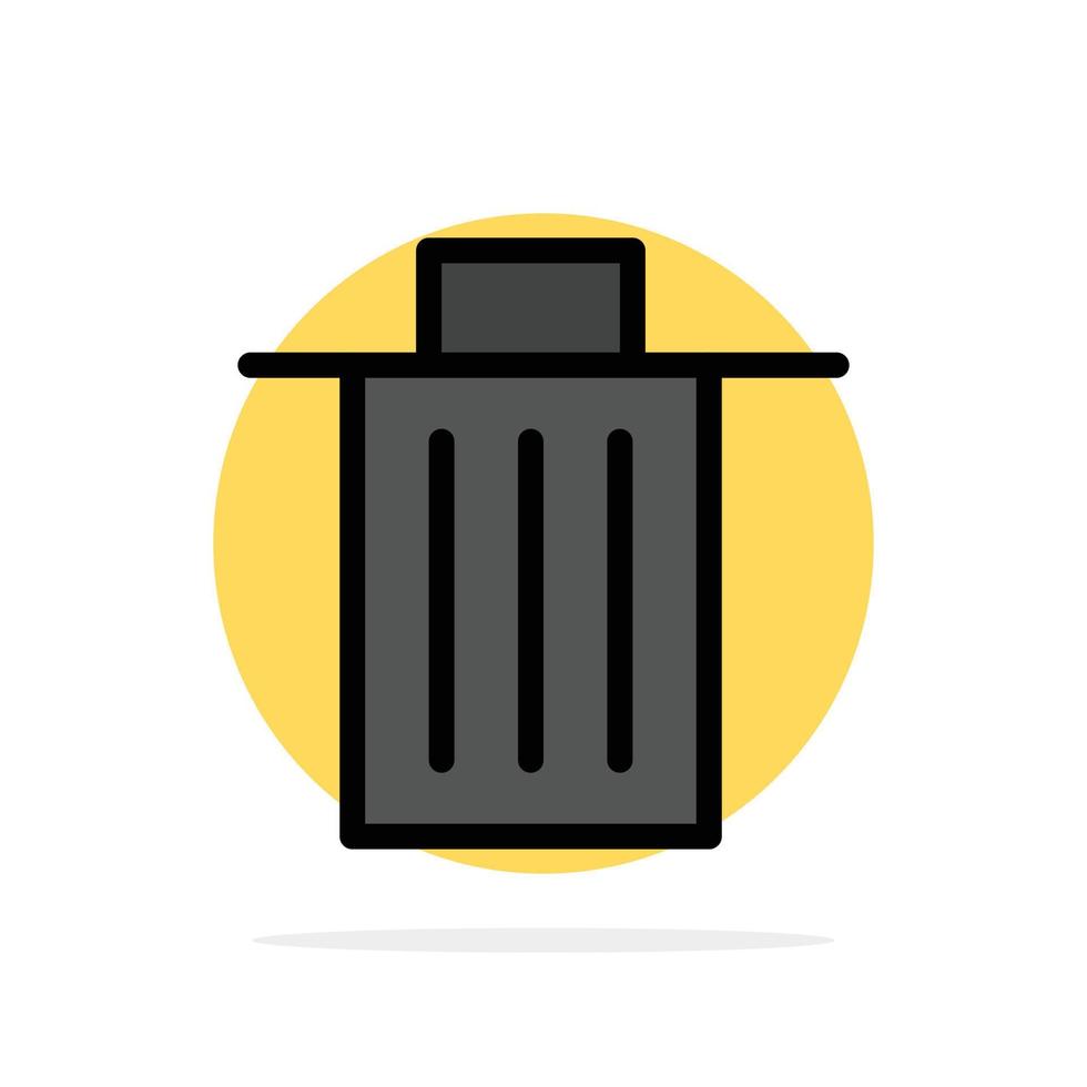 Basket Been Delete Garbage Trash Abstract Circle Background Flat color Icon vector