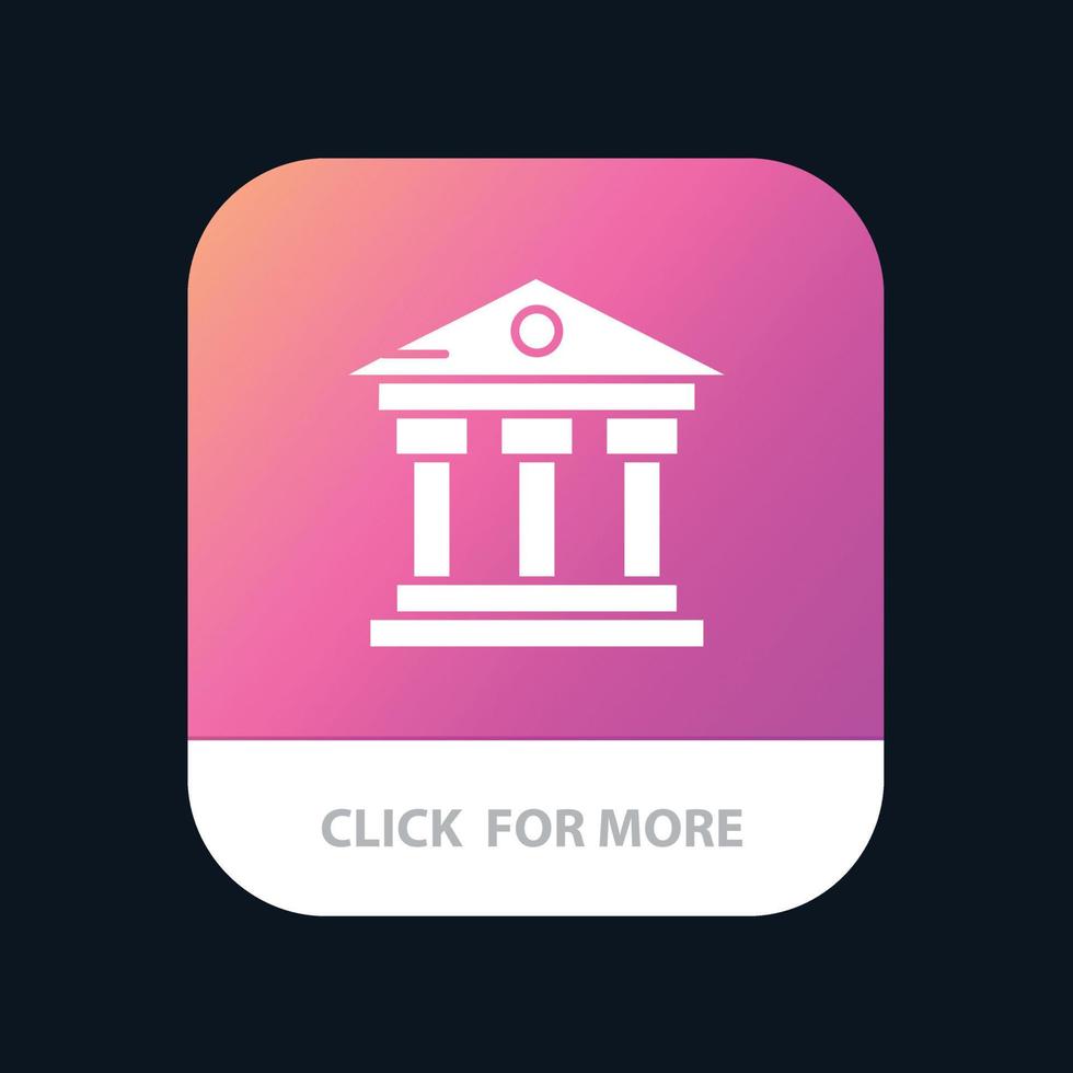 Bank Building Money Service Mobile App Icon Design vector