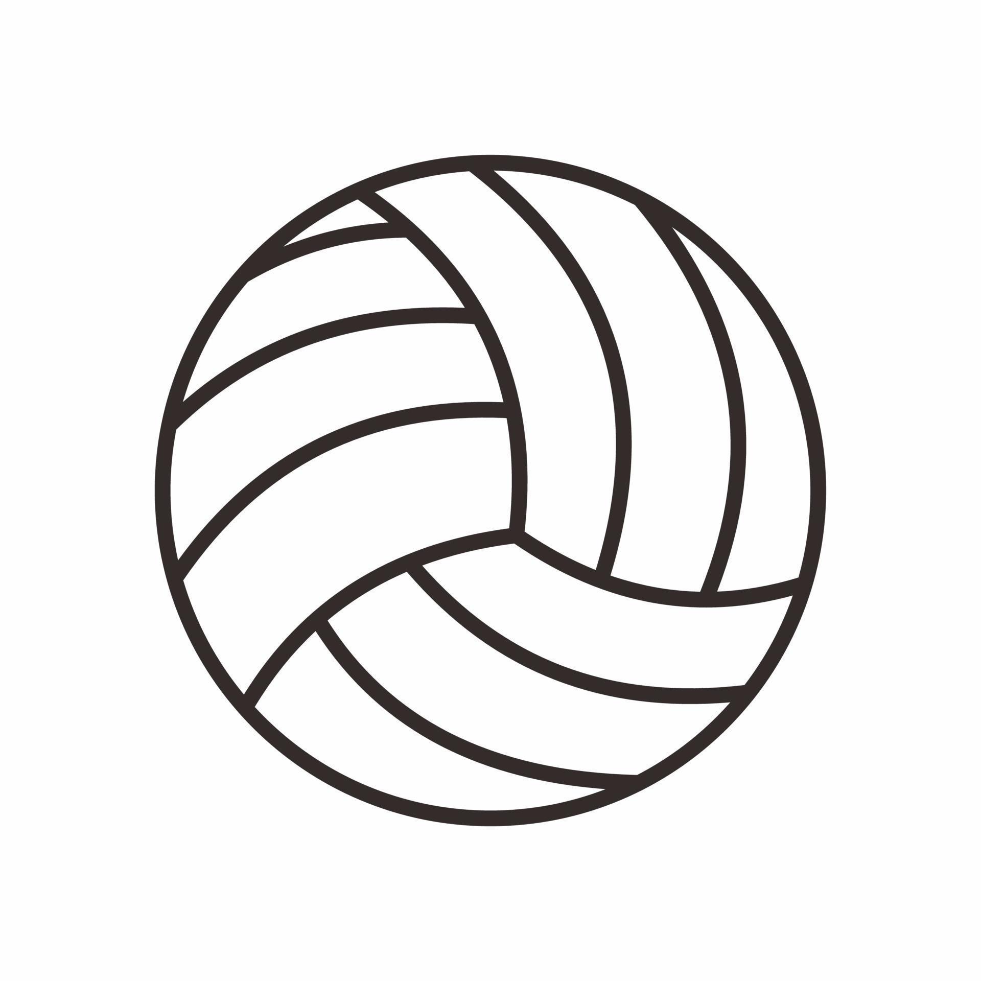 volleyball outline style icon 13296433 Vector Art at Vecteezy