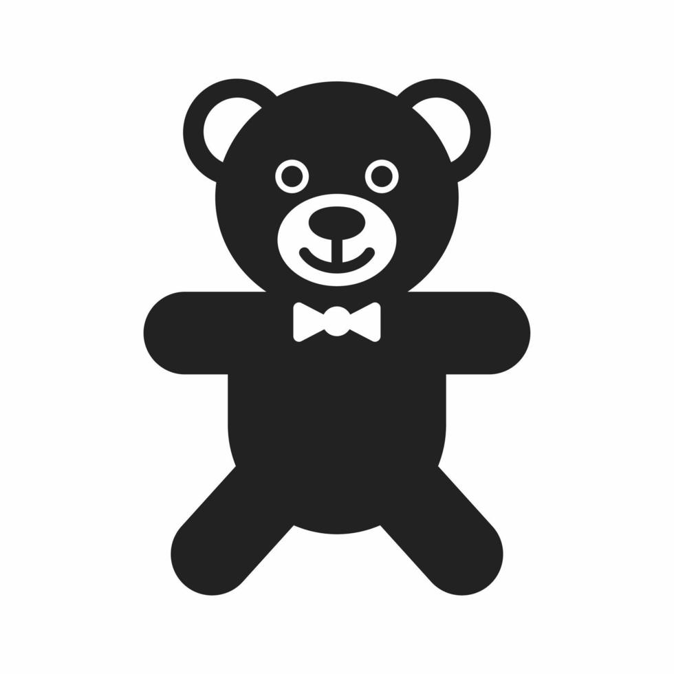 teddy bear flat style icon vector